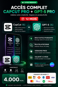 ACCES COMPLET CAPCUT PRO + GPT-5 PRO